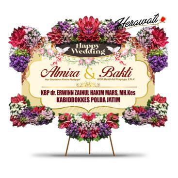 Bunga Papan Wedding kode 55